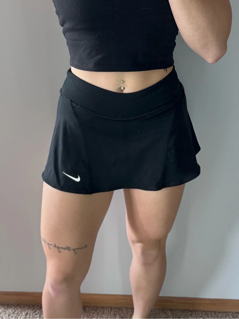 Nike Black Tennis Skirt with Built-In Shorts